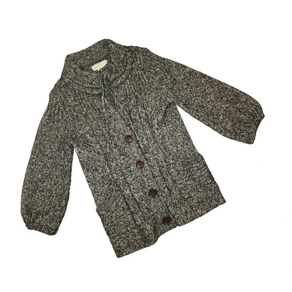 Michael Kors Women Brown Cotton Collared Button Knitted Cardigan Sweater Size M - Picture 6 of 8